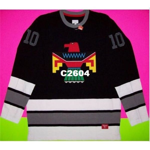 real men real full embroidery customize t.preme #10 hockey jersey thunderbird pullover hockey jersey or custom any name or number, Black
real men real full embroidery customize t.preme #10 hockey jersey thunderbird pullover hockey jersey or custom any name or number, Black