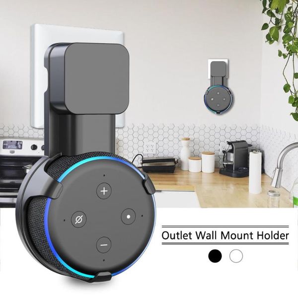 smart automation modules outlet wall mount stand hanger for amazon alexa echo dot 3rd gen work with 3 , holder case plug in bedroom