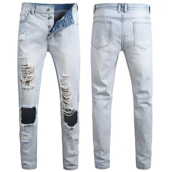 men's jeans starbrand mens designer light blue broken hole denim pants fashion scratched biker jeans1
men's jeans starbrand mens designer light blue broken hole denim pants fashion scratched biker jeans1