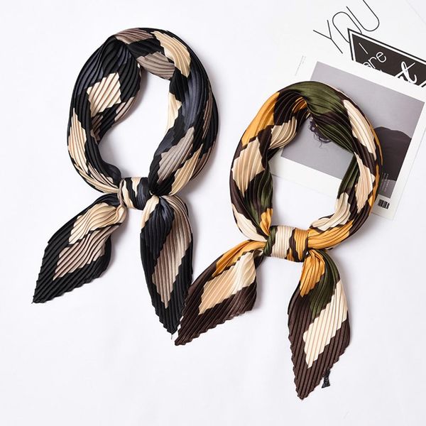women square silk satin scarf fashion print crinkle small neck scarfs bandana female elegant foulard femme handkerchief headwear wmthkc, Black
women square silk satin scarf fashion print crinkle small neck scarfs bandana female elegant foulard femme handkerchief headwear wmthkc, Black
