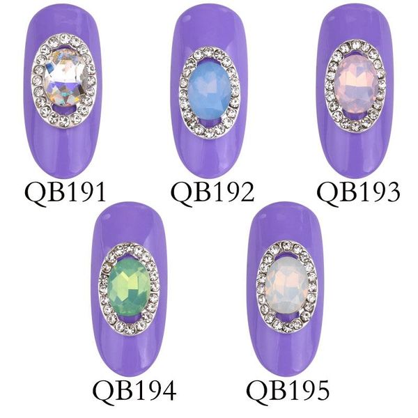 10pcs3d colored glass rhinestone design manicure ornament charm oval shape silver alloy nail accessories qb191-196, Silver;gold
10pcs3d colored glass rhinestone design manicure ornament charm oval shape silver alloy nail accessories qb191-196, Silver;gold