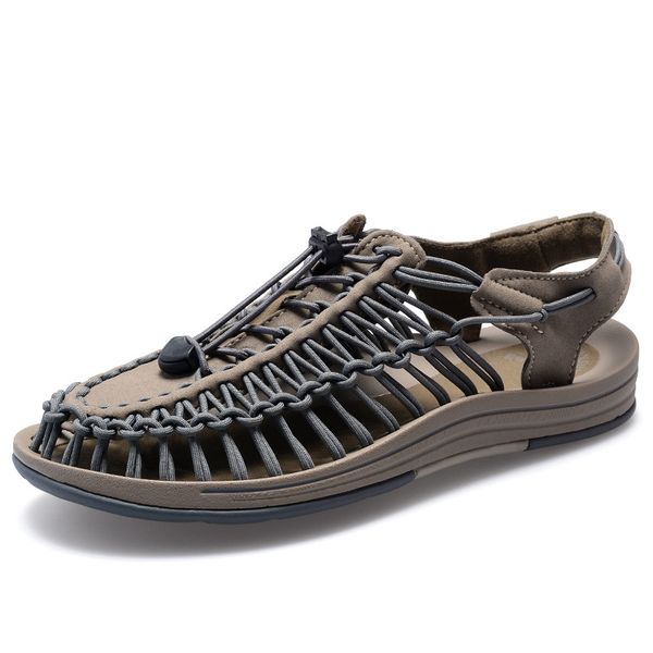 men's fashion woven casual sandals breathable beach sandals