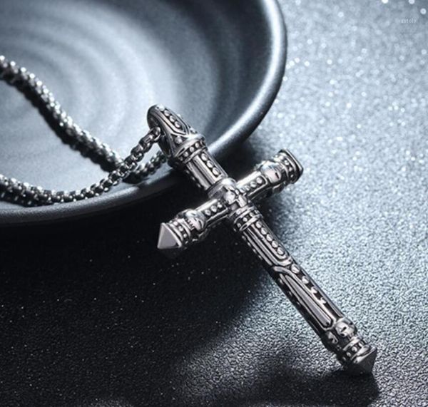 fashion new simple cross pendant necklace retro trendy men's stainless steel cross pendant hip-hop jewelry1, Silver
fashion new simple cross pendant necklace retro trendy men's stainless steel cross pendant hip-hop jewelry1, Silver