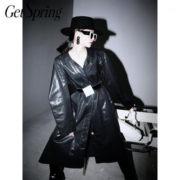 getspring women trench coat matte thin windbreaker fashionable black women coat bandage long coats long trench spring 20201, Tan;black
getspring women trench coat matte thin windbreaker fashionable black women coat bandage long coats long trench spring 20201, Tan;black