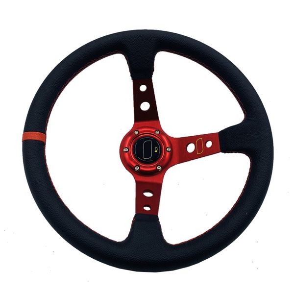6 bolt aluminum racing steering wheel 350mm 14inch deep dish with pvc leather horn button
6 bolt aluminum racing steering wheel 350mm 14inch deep dish with pvc leather horn button