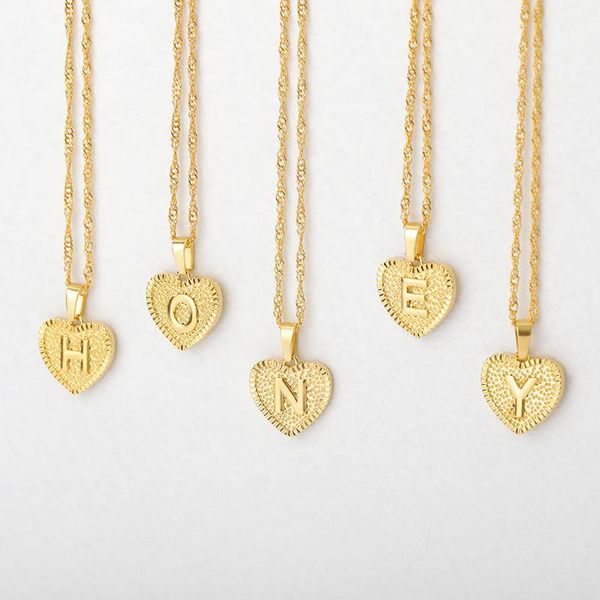 pendant necklaces a-z initial letter heart necklace stainless steel alphabet charm gold chain jewelry neckalces for women girl gift, Silver
pendant necklaces a-z initial letter heart necklace stainless steel alphabet charm gold chain jewelry neckalces for women girl gift, Silver