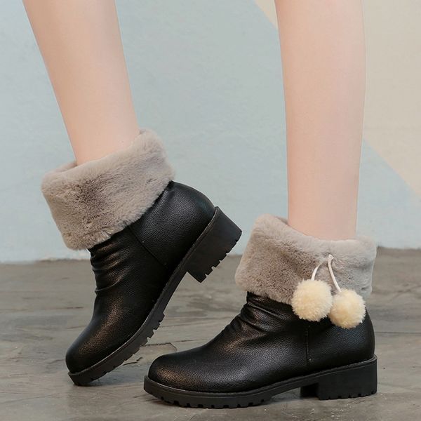 women boots 2018 ankle boots for women warm winter female casual shoes leather boots bottes femme, Black
women boots 2018 ankle boots for women warm winter female casual shoes leather boots bottes femme, Black