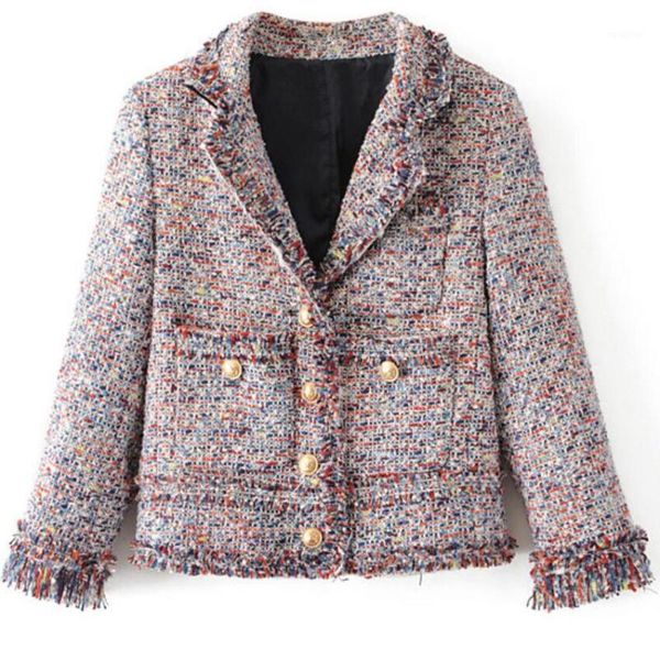 wool blend winter jacket coat women 2020 autumn new vintage woolen tweed fringed elegant new short coat1, Black;brown
wool blend winter jacket coat women 2020 autumn new vintage woolen tweed fringed elegant new short coat1, Black;brown