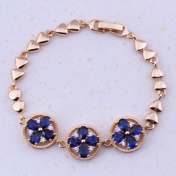 link, chain exclusive blue imitation crystal yellow gold color charm bracelets for women trendy jewelry gift box i0273, Black
link, chain exclusive blue imitation crystal yellow gold color charm bracelets for women trendy jewelry gift box i0273, Black