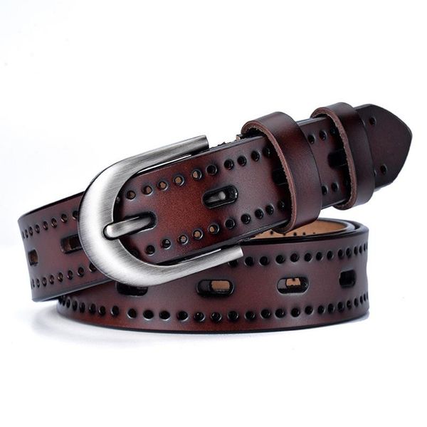 Women genuine Leather Belt Luxury PIN Buckle Belts for Ladys Hollow Strap ceinture femme Waist Cummerbunds Girdles Trendy, Black;brown
Women genuine Leather Belt Luxury PIN Buckle Belts for Ladys Hollow Strap ceinture femme Waist Cummerbunds Girdles Trendy, Black;brown