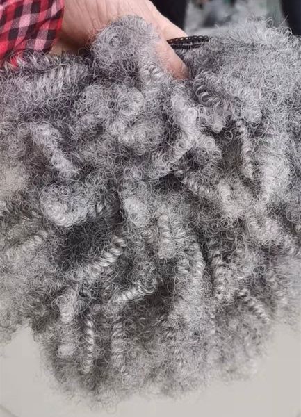 4b 4c afro grey kinky ponytail short women hairpiece gray extension 120g with drawstring clip in, Black
4b 4c afro grey kinky ponytail short women hairpiece gray extension 120g with drawstring clip in, Black