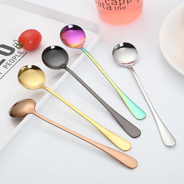 2020 new vacuum plating stainless steel coffee spoon long handle teaspoon kitchen drink tableware drop transportation
2020 new vacuum plating stainless steel coffee spoon long handle teaspoon kitchen drink tableware drop transportation