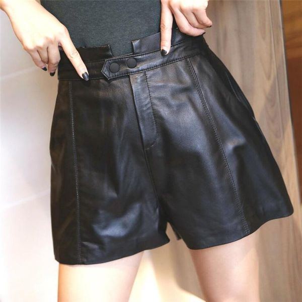 fashion soft sheepskin shorts women street genuine leather shorts brand lady kg-604, White;black
fashion soft sheepskin shorts women street genuine leather shorts brand lady kg-604, White;black