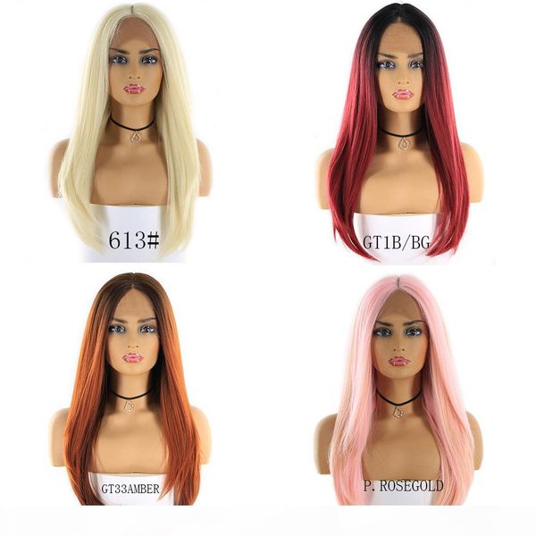 x-tress wholesale ombre pink gold color lace front synthetic hair wigs long silk straight lace hair wigs for black women
x-tress wholesale ombre pink gold color lace front synthetic hair wigs long silk straight lace hair wigs for black women
