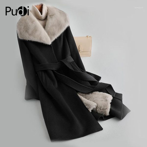 a59773 women real wool blends black coat lady rex fur lining cross collar leisure fall/winter wool long outwear1
a59773 women real wool blends black coat lady rex fur lining cross collar leisure fall/winter wool long outwear1