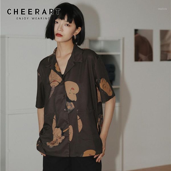 cheerart musashi ukiyoe japanese streetwear woman blouses shirts short sleeve button down shirt aesthetic summer clothes1, White
cheerart musashi ukiyoe japanese streetwear woman blouses shirts short sleeve button down shirt aesthetic summer clothes1, White