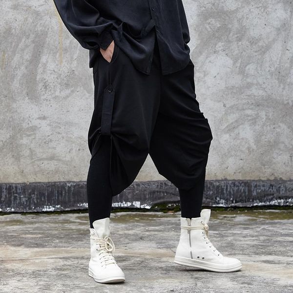 men's pants nine minute spring/summer yamamoto style dark japanese trend casual men loose skirt, Black
men's pants nine minute spring/summer yamamoto style dark japanese trend casual men loose skirt, Black