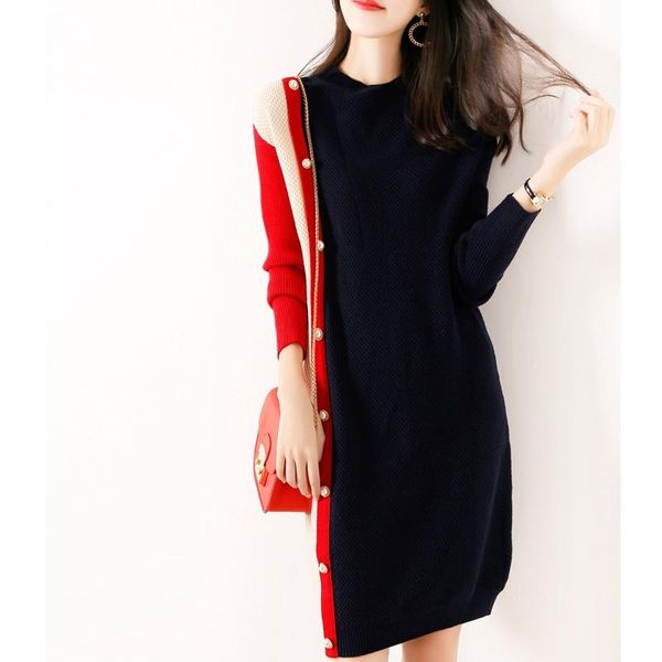 2021 autumn winter loose temperament women dress o-neck long-sleeved mid-length thicken knitwear female fashion casual, Black;gray
2021 autumn winter loose temperament women dress o-neck long-sleeved mid-length thicken knitwear female fashion casual, Black;gray