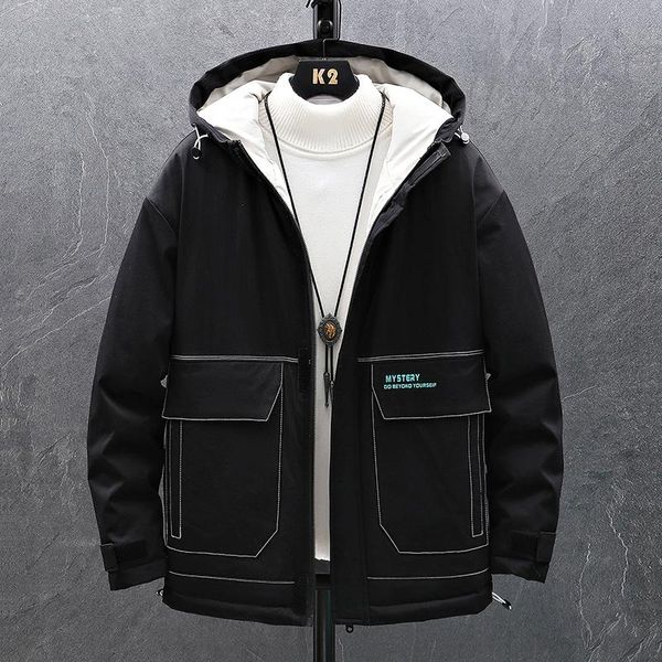 men's down & parkas winter wear large size 4xl workwear style hooded collar casual short loose jacket, Black
men's down & parkas winter wear large size 4xl workwear style hooded collar casual short loose jacket, Black
