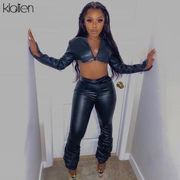 women's pants & capris klalien autumn black pu leather trousers women fashion casual street slim high waist female pant 2021 simple lad, Black;white
women's pants & capris klalien autumn black pu leather trousers women fashion casual street slim high waist female pant 2021 simple lad, Black;white