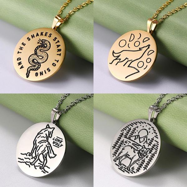 pendant necklaces dawapara fashion for women men stainless steel jewlery laser animal wolf snake camping, Silver
pendant necklaces dawapara fashion for women men stainless steel jewlery laser animal wolf snake camping, Silver