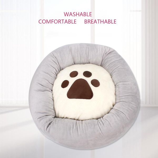 cat beds & furniture four seasons universal dog bed sofa feet removable and washable soft round doghouse kitten pet kawaii foot shape