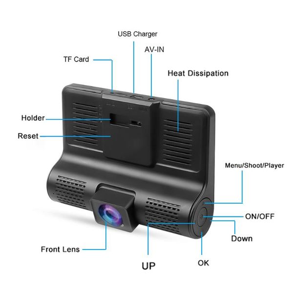 kbt car dvr 3 cameras lens 4.0 inch dash camera dual lens suppor rearview camera video recorder auto registrator dvrs dash cam
kbt car dvr 3 cameras lens 4.0 inch dash camera dual lens suppor rearview camera video recorder auto registrator dvrs dash cam