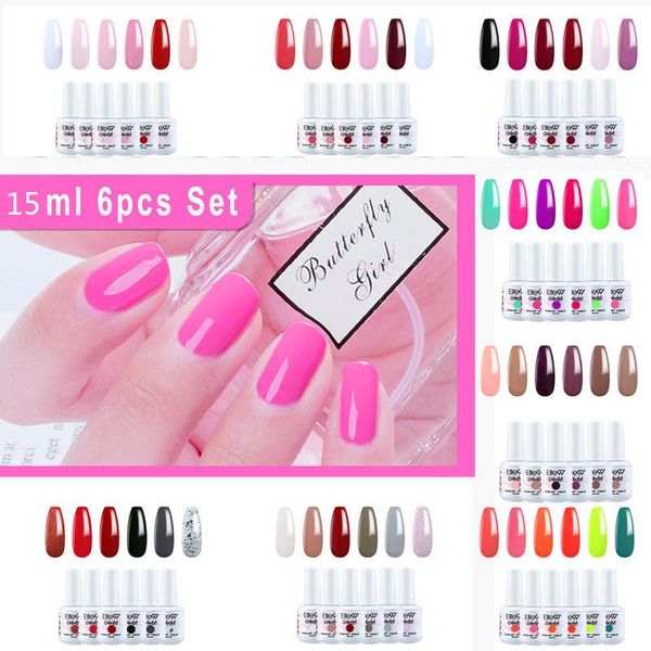 nail art kits elite99 6 pieces/set 15ml gel set shinny color lacquer semi permanent soak off uv polish hybrid varnishes
nail art kits elite99 6 pieces/set 15ml gel set shinny color lacquer semi permanent soak off uv polish hybrid varnishes