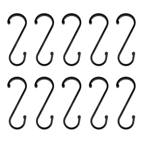 10pcs shaped hook hanging hook punch-practical household hook(black)1