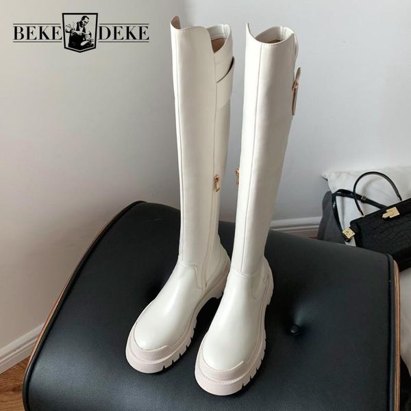 boots punk genuine leather long women platform over the knee winter warm short plush white thigh high knight female, Black
boots punk genuine leather long women platform over the knee winter warm short plush white thigh high knight female, Black