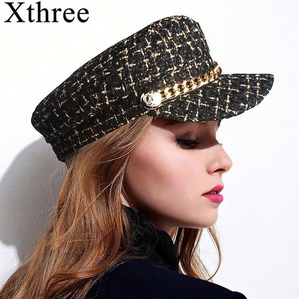 xthree autumn hat winter chain wool military hat fashion hats for women female flat army cap salior hat girl visor travel berets y200103, Blue;gray
xthree autumn hat winter chain wool military hat fashion hats for women female flat army cap salior hat girl visor travel berets y200103, Blue;gray