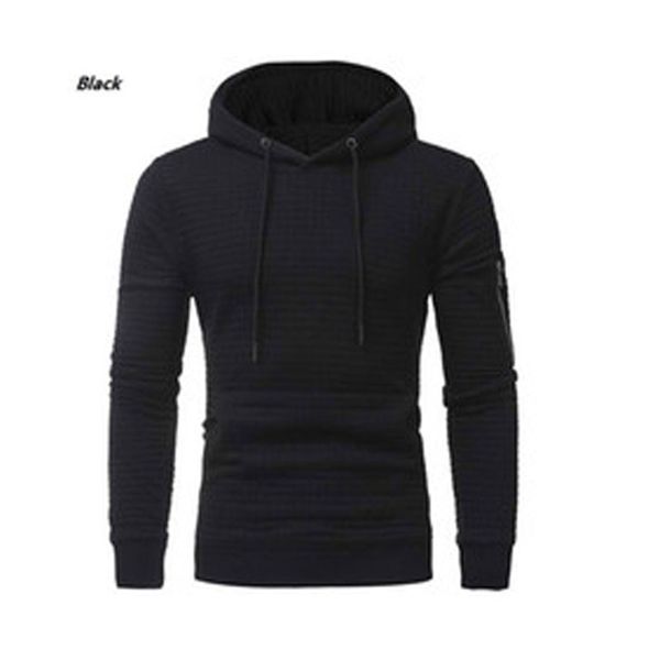 men's sweatshirts autumn and winter new jacquard men's casual hooded pullover sweater coat slim size, Black
men's sweatshirts autumn and winter new jacquard men's casual hooded pullover sweater coat slim size, Black