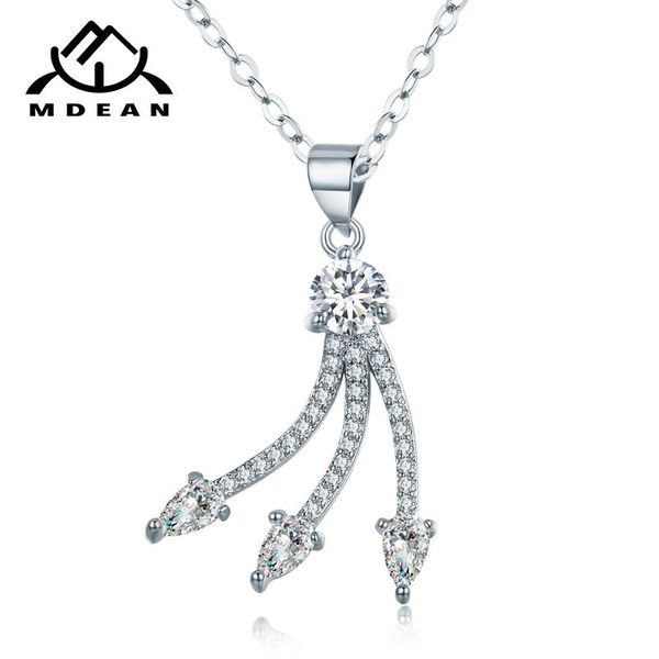 chains mdean vintage wedding necklace for women white gold color zircon jewelry accessories girl pendant d081, Silver
chains mdean vintage wedding necklace for women white gold color zircon jewelry accessories girl pendant d081, Silver