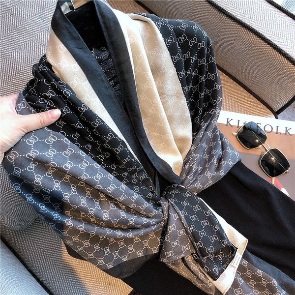 2020 new shawl scarf women's korean version versatile thin dual purpose linen spring and autumn winter silk scarf cotton linen gauze, Blue;gray
2020 new shawl scarf women's korean version versatile thin dual purpose linen spring and autumn winter silk scarf cotton linen gauze, Blue;gray
