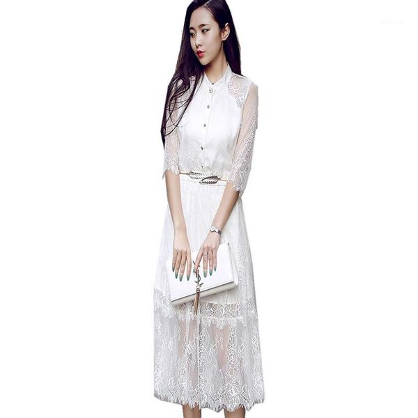 sleeve elegant chiffon half black lace hollow out women dress summer 2020 ladies dresses robe longue vestido casual fyy5561, White;black
sleeve elegant chiffon half black lace hollow out women dress summer 2020 ladies dresses robe longue vestido casual fyy5561, White;black