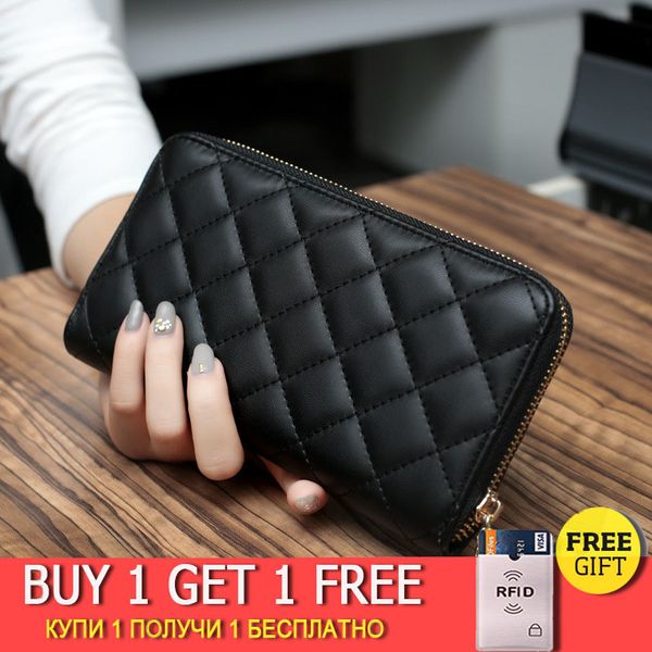 women's wallet 2019 carteira feminina long leather rhomboids quilted zip portwel famski pikowane carteira feminina female purse c1115, Red;black
women's wallet 2019 carteira feminina long leather rhomboids quilted zip portwel famski pikowane carteira feminina female purse c1115, Red;black