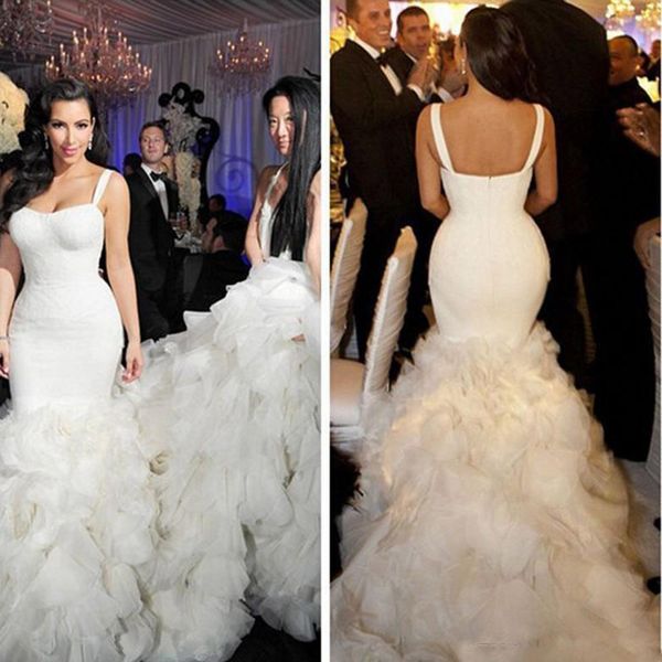 2021 wedding dresses with ruffles tiers strapless mermaid wedding bride gowns chapel train plus size vestido de novia, White
2021 wedding dresses with ruffles tiers strapless mermaid wedding bride gowns chapel train plus size vestido de novia, White