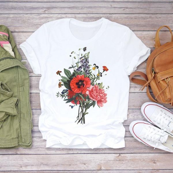 women floral elegant cute fashion casual 90s printing print lady t-shirts womens graphic t shirt ladies female tee t-shirt, White
women floral elegant cute fashion casual 90s printing print lady t-shirts womens graphic t shirt ladies female tee t-shirt, White