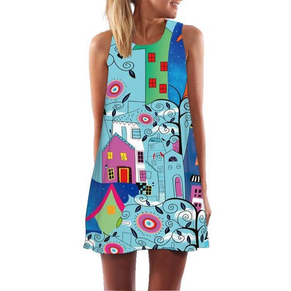 casual dresses women vintage boho summer sleeveless beach printed short mini dress, Black;gray
casual dresses women vintage boho summer sleeveless beach printed short mini dress, Black;gray