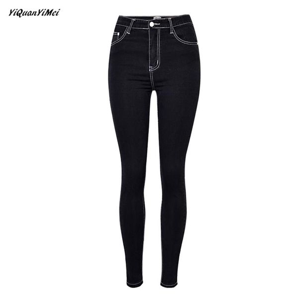 women's jeans yiquanyimei fashion women high waist elastic black skinny slim trousers for pencil pants spliced jean woman, Blue
women's jeans yiquanyimei fashion women high waist elastic black skinny slim trousers for pencil pants spliced jean woman, Blue