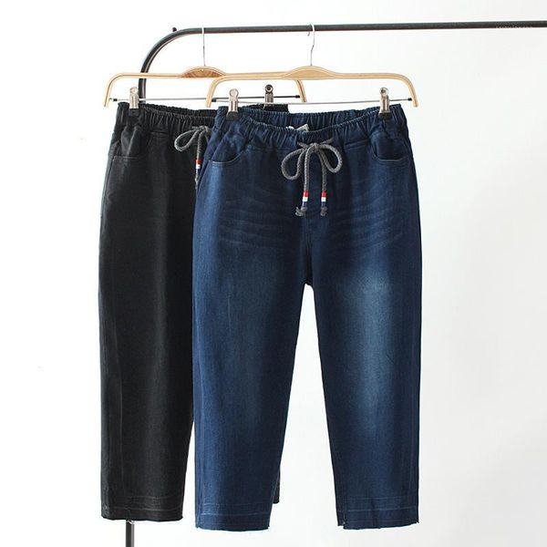 2019 plus size casual jeans women clothing fashion loose drawstring stretch denim capri pants e21-k6471, Blue
2019 plus size casual jeans women clothing fashion loose drawstring stretch denim capri pants e21-k6471, Blue