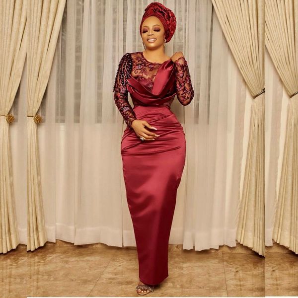 aso ebi evening dresses mermaid beads pleats satin long sleeves prom dress plus size dubai african vestido party gowns, Black;red
aso ebi evening dresses mermaid beads pleats satin long sleeves prom dress plus size dubai african vestido party gowns, Black;red