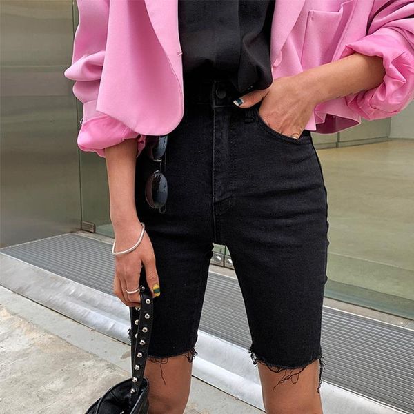 2020 black streetwear knee length denim shorts women push up elastic high waist biker shorts jean shorts women summer, Black;white
2020 black streetwear knee length denim shorts women push up elastic high waist biker shorts jean shorts women summer, Black;white