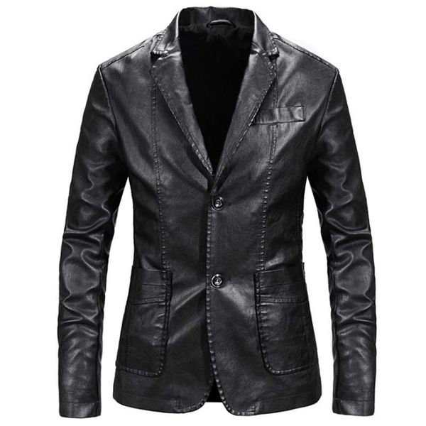 spring autumn mens leather blazer jackets casual party/wedding/business blazers slim fit pu leather jackets coats plus size 4xl, Black
spring autumn mens leather blazer jackets casual party/wedding/business blazers slim fit pu leather jackets coats plus size 4xl, Black