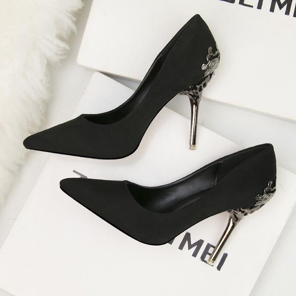 dress shoes koovan women's pumps 2021 pointed single wedding bridal metal hollow suede thin heeled high heeled1, Black
dress shoes koovan women's pumps 2021 pointed single wedding bridal metal hollow suede thin heeled high heeled1, Black