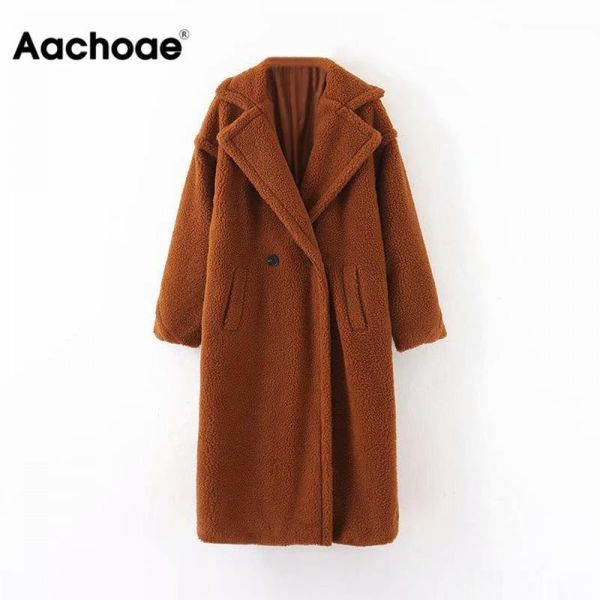 women's fur & faux aachoae winter casual solid teddy coat women long sleeve fleece jacket turn down collar lamb outerwear fourrure, Black
women's fur & faux aachoae winter casual solid teddy coat women long sleeve fleece jacket turn down collar lamb outerwear fourrure, Black