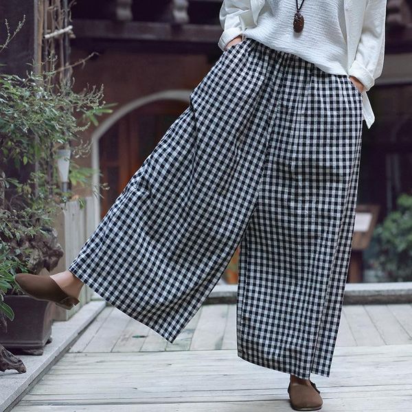 new autumn plus size women plaid print wide leg pants harem pants elegant elastic fashion loose large size korea trousers pocket, Black;white
new autumn plus size women plaid print wide leg pants harem pants elegant elastic fashion loose large size korea trousers pocket, Black;white