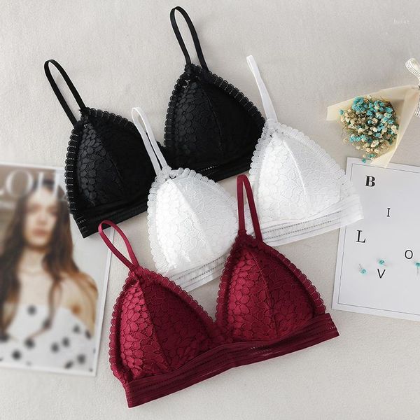 bras lace underwear women wireless thin lingerie soft bralette seamless bra1, Red;black
bras lace underwear women wireless thin lingerie soft bralette seamless bra1, Red;black