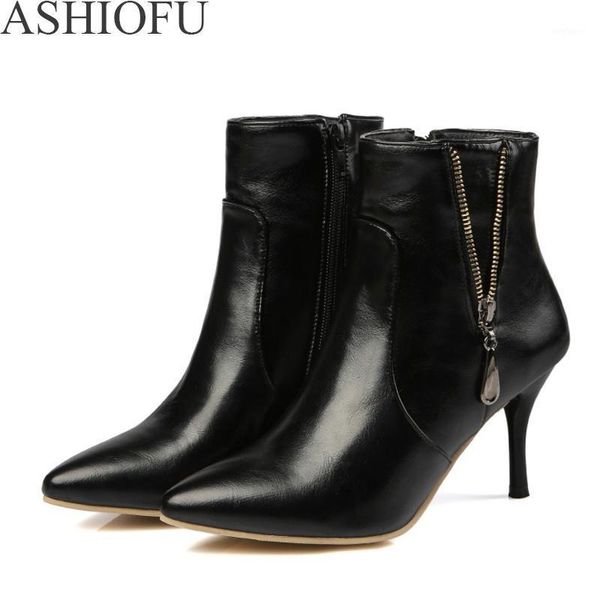 ashiofu handmade women high heel boots pointed toe party prom ankle boots winter fashion dress evening short shoes1, Black
ashiofu handmade women high heel boots pointed toe party prom ankle boots winter fashion dress evening short shoes1, Black