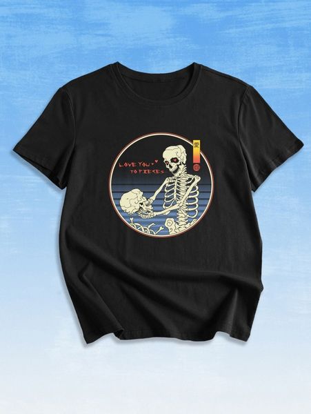 romwe x vincenttrinidadart skull graphic tee y0sf#, White
